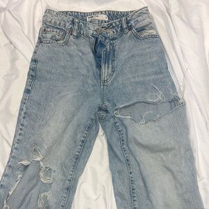 Garage Light Blue Distressed Boyfriend Jeans